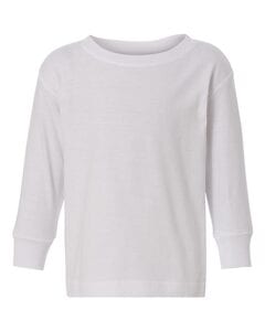 Rabbit Skins 3302 - Fine Jersey Toddler Long Sleeve T-Shirt Blanco