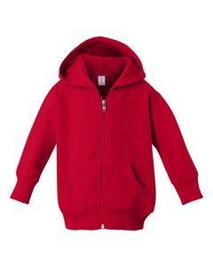 Rabbit Skins 3446 - Infant Hooded Full-Zip Sweatshirt Rojo