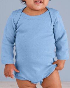 Rabbit Skins 4411 - Infant Long Sleeve Lap Shoulder Creeper Azul Cielo