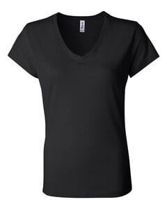 Bella+Canvas 6005 - Ladies' Short Sleeve V-Neck Jersey T-Shirt Negro