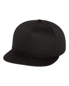 Yupoong 6007 - Five-Panel Flat Bill Cap Negro