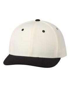 Yupoong 6089M - Wool Blend Flat Bill Snapback Cap Natural/ Black