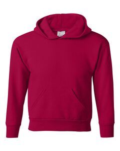 Hanes P473 - EcoSmart® Youth Hooded Sweatshirt De color rojo oscuro