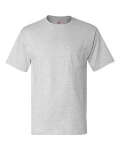 Hanes 5590 - T-Shirt with a Pocket Gris mezcla