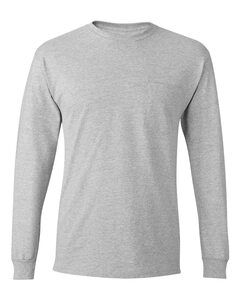 Hanes 5596 - Tagless® Long Sleeve T-Shirt with a Pocket Luz del Acero