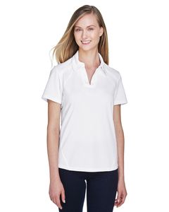 Ash City North End 78632 - Ladies' Recycled Polyester Performance Pique Polo Blanco