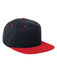 Flexfit 110FT - Fitted Classic Two-Tone Cap Negro / Rojo