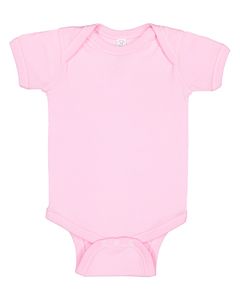 Rabbit Skins 4400 - Infant 5 oz. Baby Rib Lap Shoulder Bodysuit Rosa