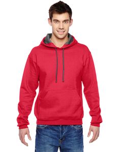 Fruit of the Loom SF76R - 7.2 oz. Sofspun Hooded Sweatshirt Fiery Red