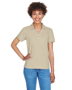 Devon & Jones D100W - Ladies Pima Piqué Short-Sleeve Y-Collar Polo