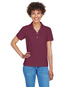 Devon & Jones D100W - Ladies Pima Piqué Short-Sleeve Y-Collar Polo