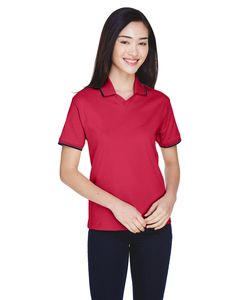 Devon & Jones D140W - Ladies Tipped Perfect Pima Interlock Polo