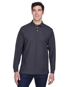 Devon & Jones D110 - Men's Pima Piqué Long-Sleeve Polo Marina