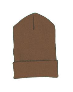 Yupoong 1501 - Cuffed Knit Cap Marron oscuro