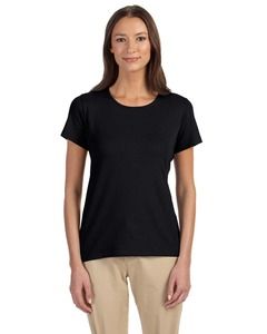 Devon & Jones DP182W - Perfect Fit Ladies Shell T-Shirt Negro