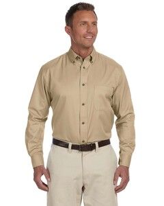 Harriton M500T - Mens Tall Easy Blend Long-Sleeve Twill