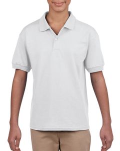 Gildan G880B - DryBlend® Youth 6 oz., 50/50 Jersey Polo Blanco