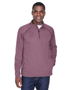 Devon & Jones DG440 - Men's Stretch Tech-Shell® Compass Quarter-Zip Burgundy Heather