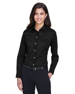 Devon & Jones DG530W - Ladies Crown Collection Solid Stretch Twill Negro