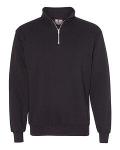 Bayside 920 - USA-Made Quarter-Zip Pullover Sweatshirt Negro