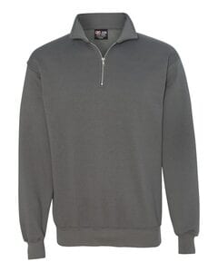 Bayside 920 - USA-Made Quarter-Zip Pullover Sweatshirt Charcoal