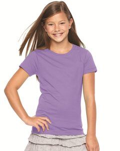 LAT 2616 - Girls' Fine Jersey Longer Length T-Shirt Caribbean