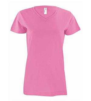 LAT 3507 - Remera fina de jersey con cuello en V