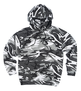 Code Five 3969 - Adult Camouflage Hooded Pullover Sweatshirt