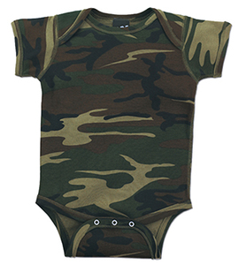 Code Five 4403 - Infant Camo Lap Creeper Woodland Camouflage