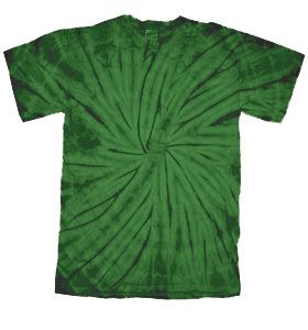 Colortone T1000 - Remera teñida como tela de araña para adultos Bosque Verde