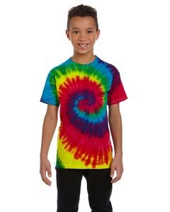 Colortone T1001Y - Remera teñida multicolor para jóvenes Reactive Rainbow