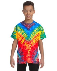 Colortone T1001Y - Remera teñida multicolor para jóvenes Woodstock