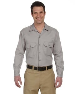 Dickies 574 - Men's 5.25 oz. Long-Sleeve Work Shirt Silver Gray