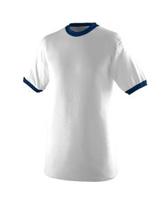 Augusta 711 - Youth Ringer T-Shirt Blanco / Azul marino