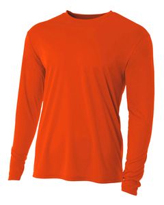 A4 N3165 - Remera de manga larga y cuello redondo Athletic Orange