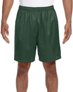 A4 N5293 - Shorts de malla de tricot con forro de entrepierna de 7" para adultos  Bosque Verde