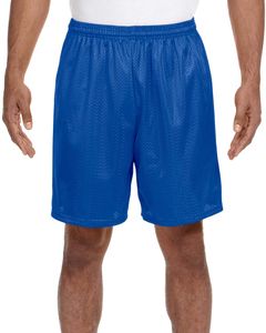 A4 N5293 - Shorts de malla de tricot con forro de entrepierna de 7" para adultos  Real Azul