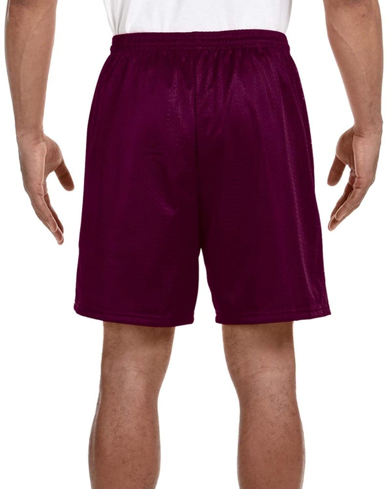 A4 N5293 - Shorts de malla de tricot con forro de entrepierna de 7" para adultos 