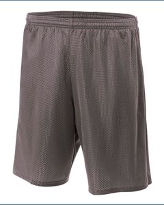 A4 N5293 - Shorts de malla de tricot con forro de entrepierna de 7" para adultos  Grafito