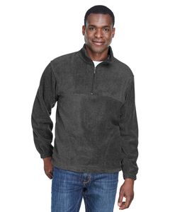 Harriton M980 - 8 oz. Quarter-Zip Fleece Pullover Charcoal