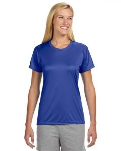 A4 NW3201 - Remera de cuello redondo de alto rendimiento para mujeres Real Azul