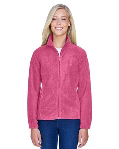 Harriton M990W - Ladies 8 oz. Full-Zip Fleece Charity Pink