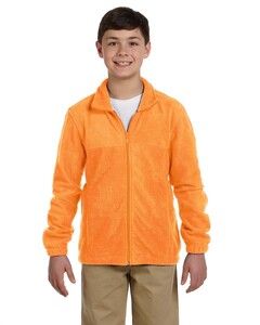 Harriton M990Y - Youth 8 oz. Full-Zip Fleece Seguridad de Orange