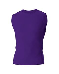 A4 N2306 - Men's Compression Muscle Shirt Púrpura