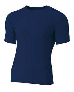 A4 N3130 - Shorts Sleeve Compression Crew Shirt Marina