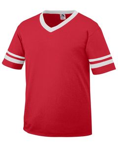 Augusta 361 - Youth Sleeve Stripe Jersey Blanco / Rojo