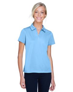 Harriton M353W - Ladies Double Mesh Sport Shirt Azul Cielo