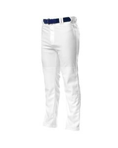 A4 N6162 - Pro Style Open Bottom Baggy Cut Baseball Pants Blanco