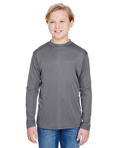 A4 NB3165 - Youth Long Sleeve Cooling Performance Crew Shirt Grafito