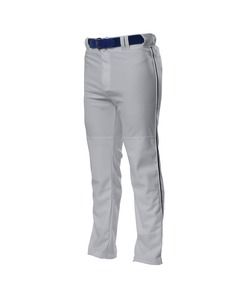 A4 NB6162 - Youth Pro Style Open Bottom Baggy Cut Baseball Pants Grey/Black